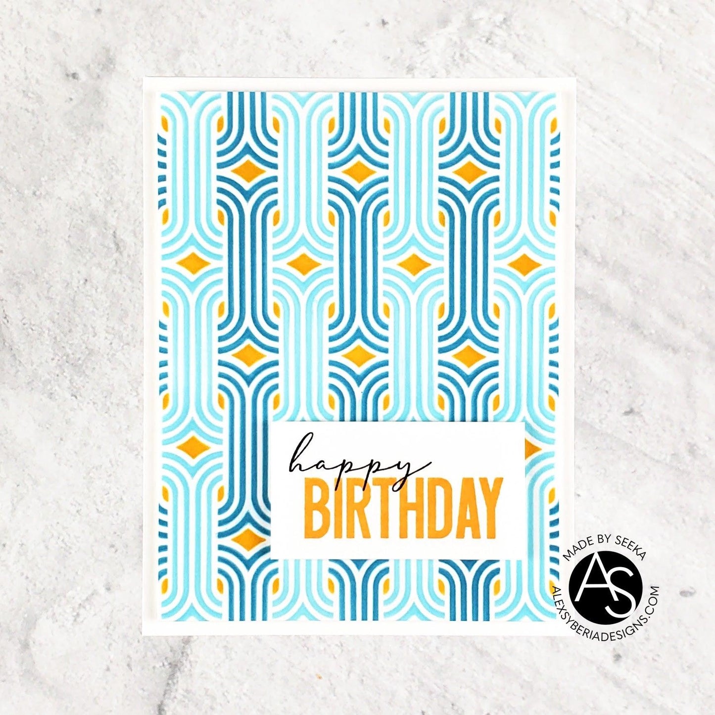 Alex Syberia Designs Modern Weave Layering Stencil - CraftSource Market: Craft Supplies & Kits Papercraft > Stencils