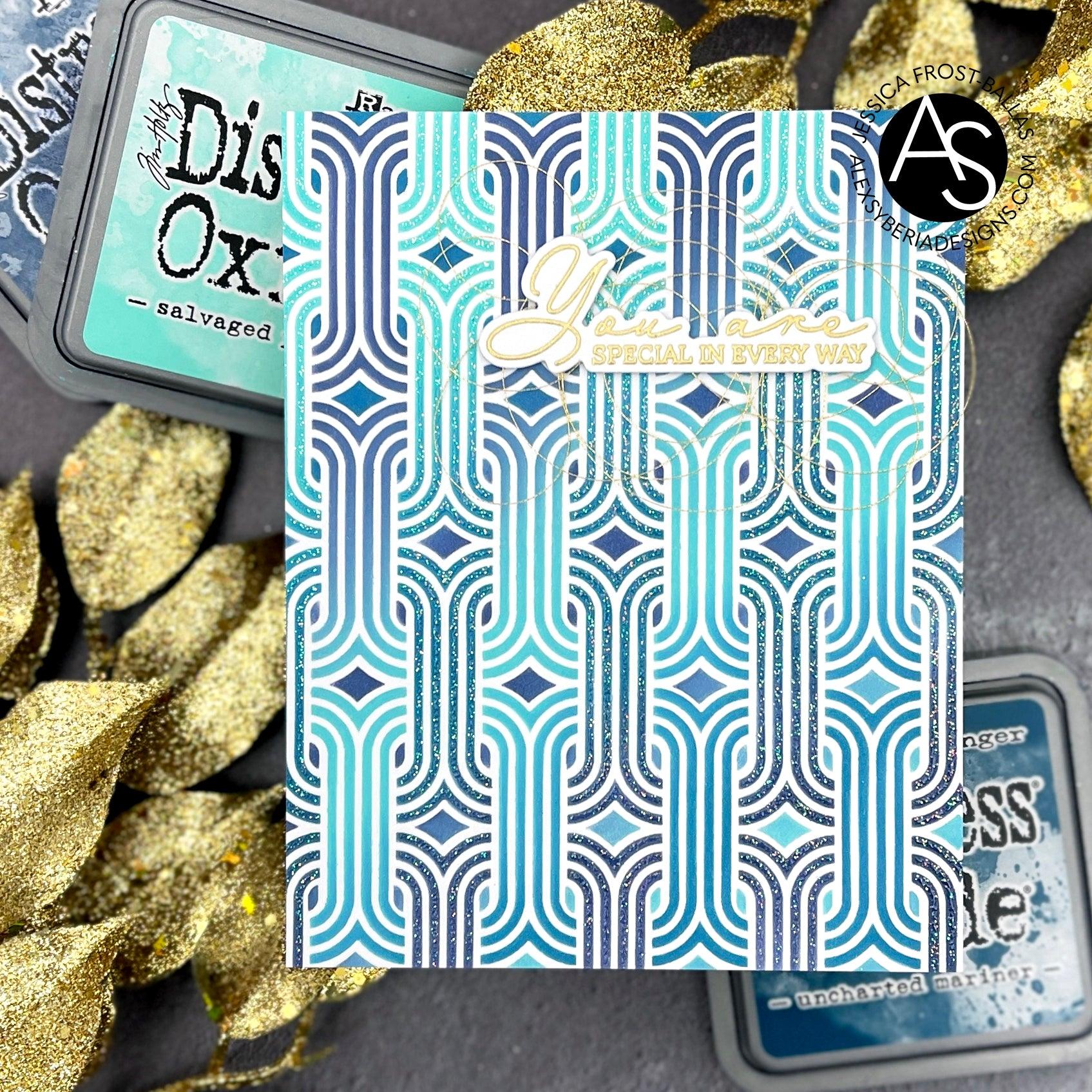 Alex Syberia Designs Modern Weave Layering Stencil - CraftSource Market: Craft Supplies & Kits Papercraft > Stencils