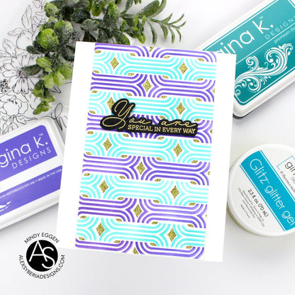 Alex Syberia Designs Modern Weave Layering Stencil - CraftSource Market: Craft Supplies & Kits Papercraft > Stencils