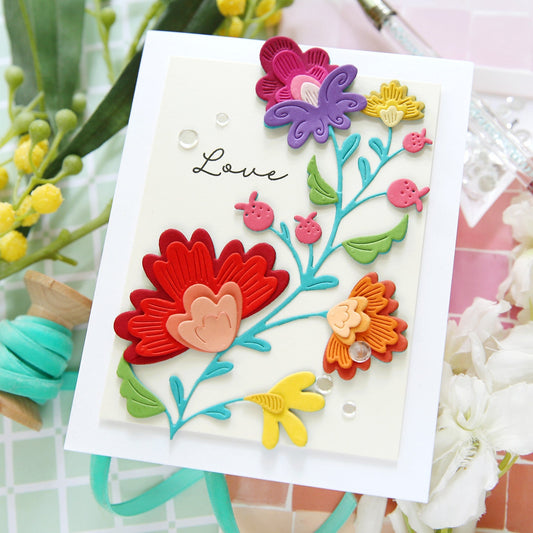 Alex Syberia Designs Mysterious Petals Die Set - CraftSource Market: Craft Supplies & Kits Papercraft > Dies > Metal Cutting Dies