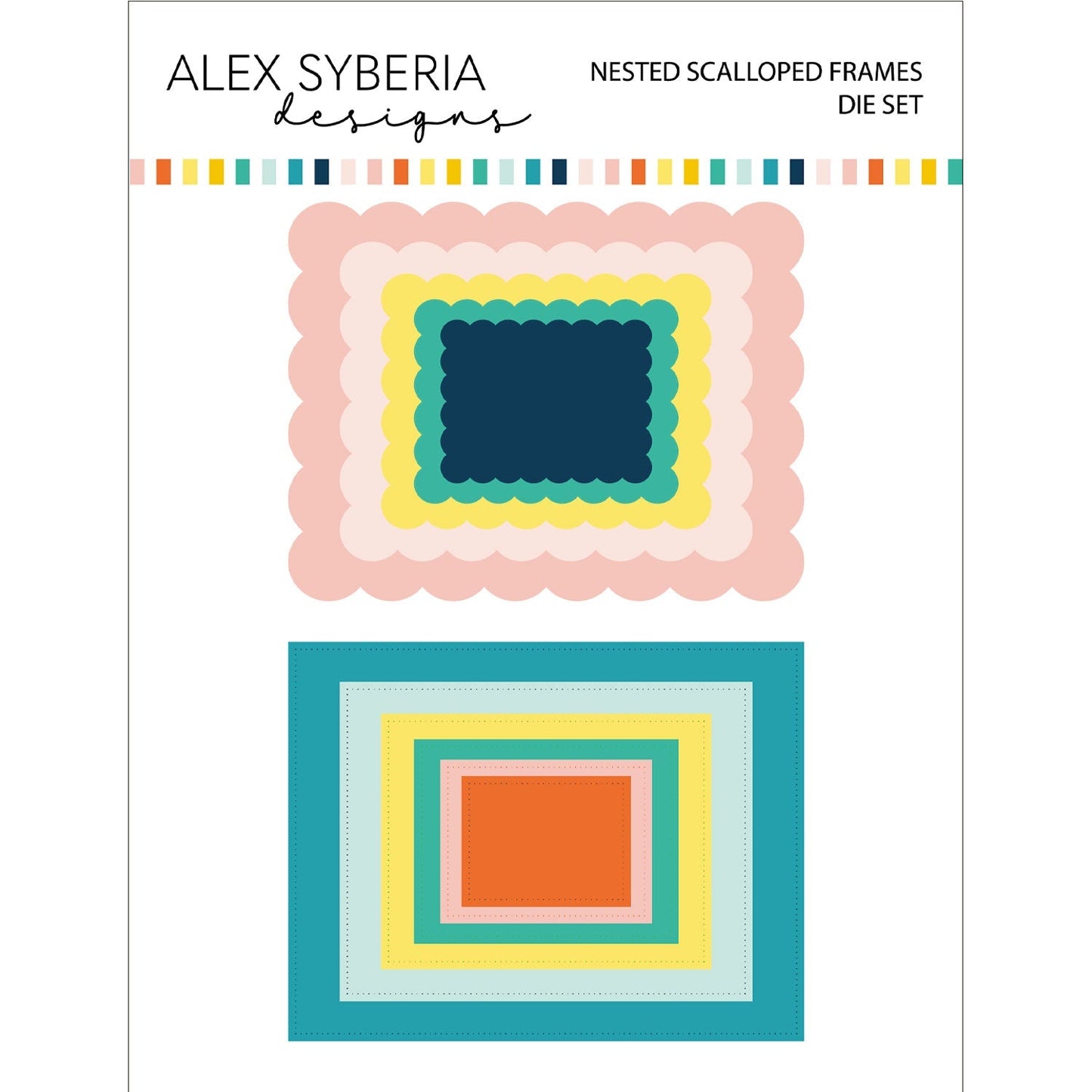 Alex Syberia Designs Nested Scalloped Frames Die Set - CraftSource Market: Craft Supplies & Kits Papercraft > Dies > Metal Cutting Dies