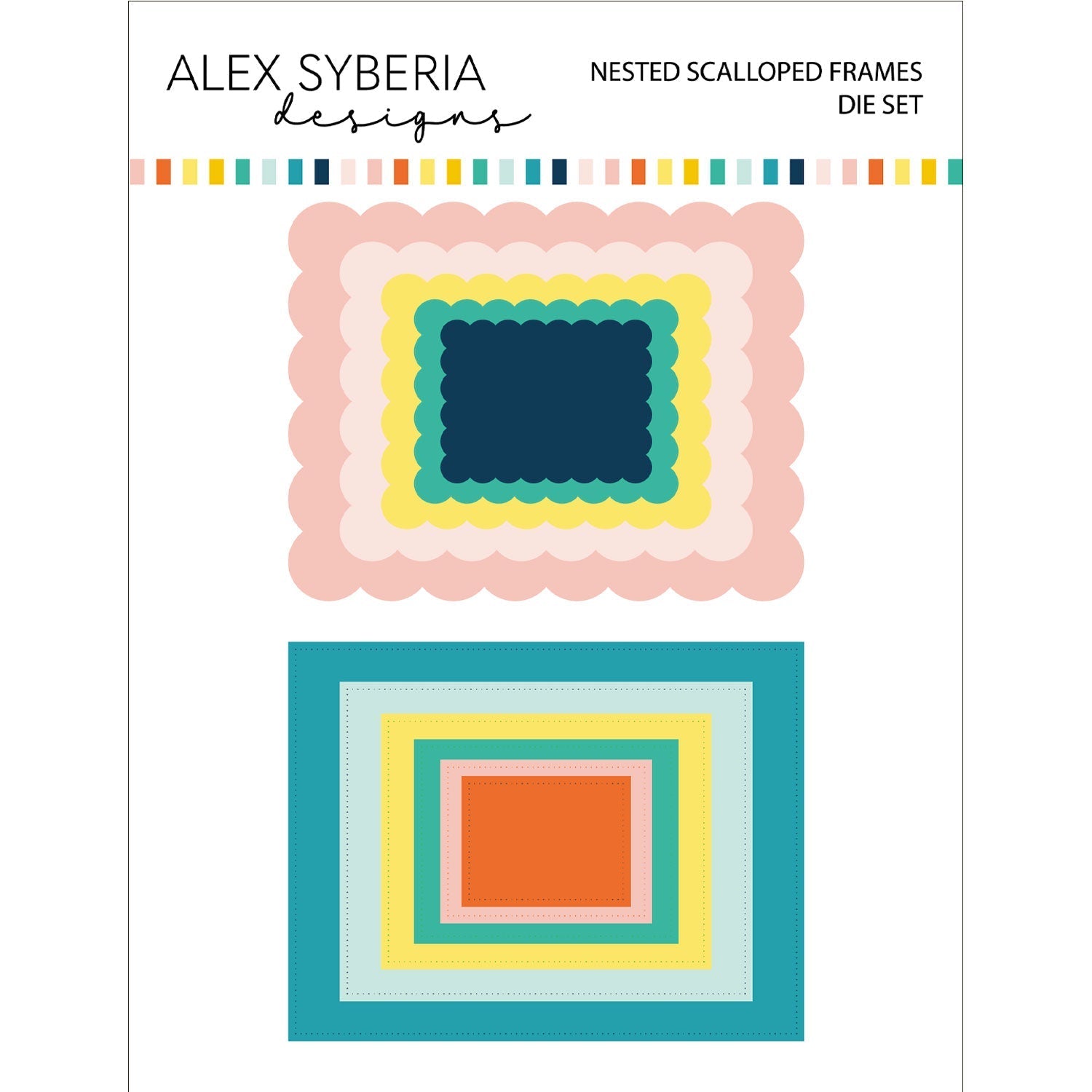 Alex Syberia Designs Nested Scalloped Frames Die Set - CraftSource Market: Craft Supplies & Kits Papercraft > Dies > Metal Cutting Dies