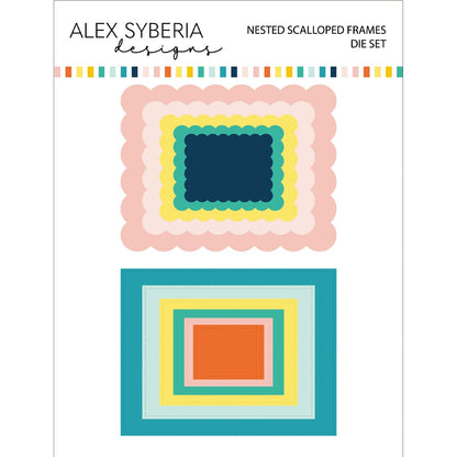 Alex Syberia Designs Nested Scalloped Frames Die Set - CraftSource Market: Craft Supplies & Kits Papercraft > Dies > Metal Cutting Dies