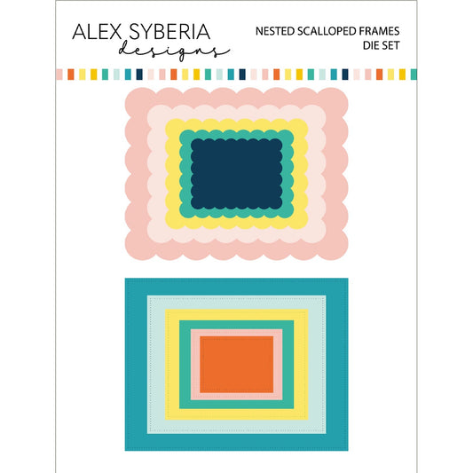 Alex Syberia Designs Nested Scalloped Frames Die Set - CraftSource Market: Craft Supplies & Kits Papercraft > Dies > Metal Cutting Dies