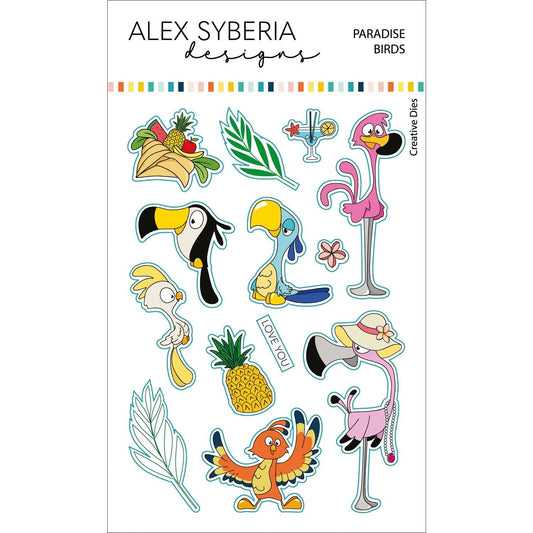 Alex Syberia Designs Paradise Birds Die Set - CraftSource Market: Craft Supplies & Kits Papercraft > Dies > Metal Cutting Dies