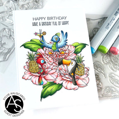 Alex Syberia Designs Paradise Birds Stamp Set - CraftSource Market: Craft Supplies & Kits Papercraft > Stamps > Photopolymer Stamps