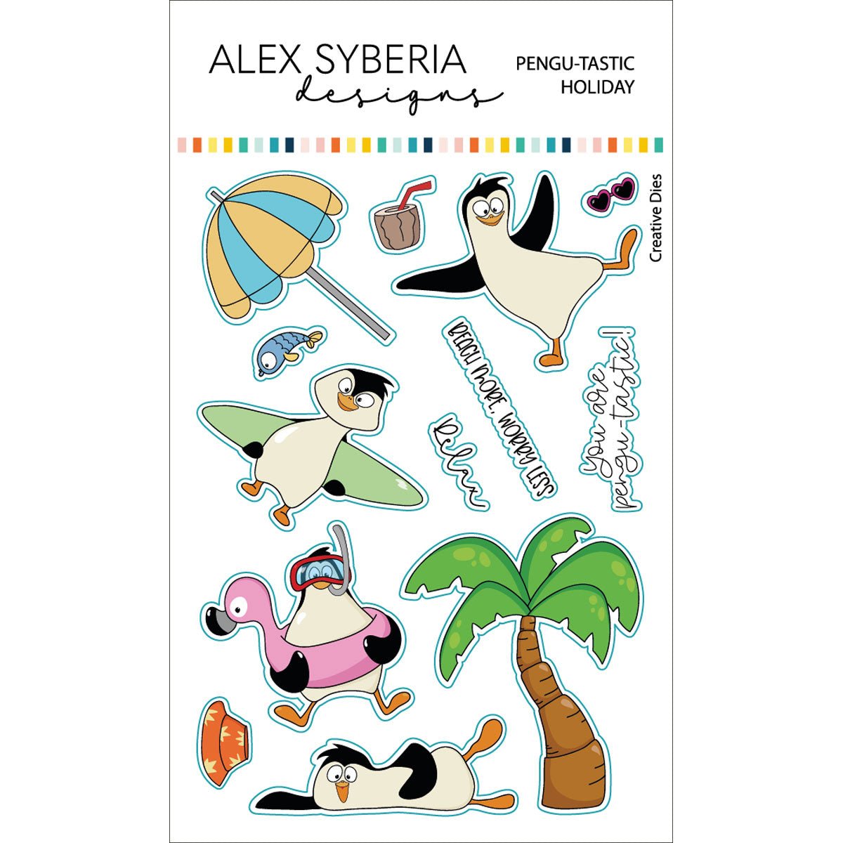Alex Syberia Designs Pengu - tastic Holiday Die Set - CraftSource Market: Craft Supplies & Kits Papercraft > Dies > Metal Cutting Dies