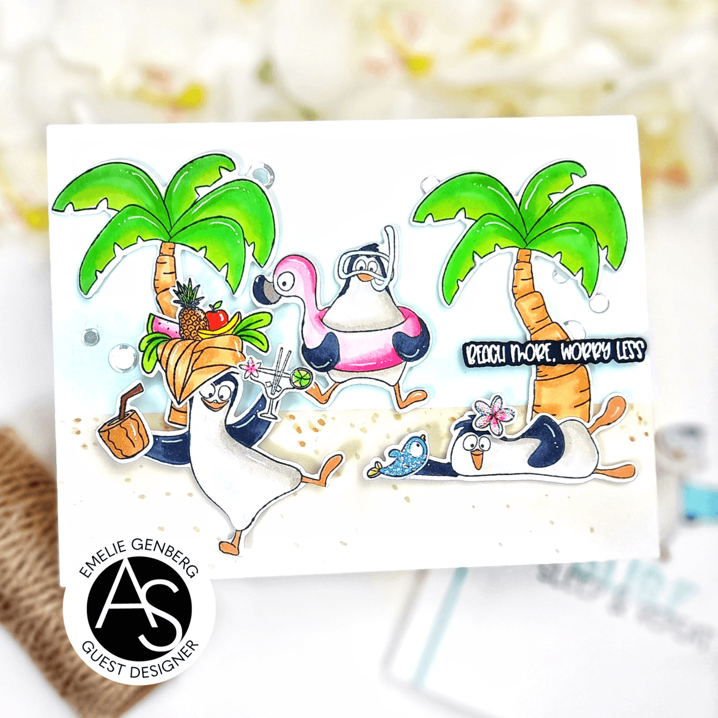 Alex Syberia Designs Pengu - tastic Holiday Stamp Set - CraftSource Market: Craft Supplies & Kits Papercraft > Stamps > Photopolymer Stamps