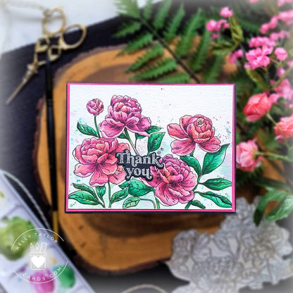 Alex Syberia Designs Peony Blossoms Press Plate Set - CraftSource Market: Craft Supplies & Kits Betterpress