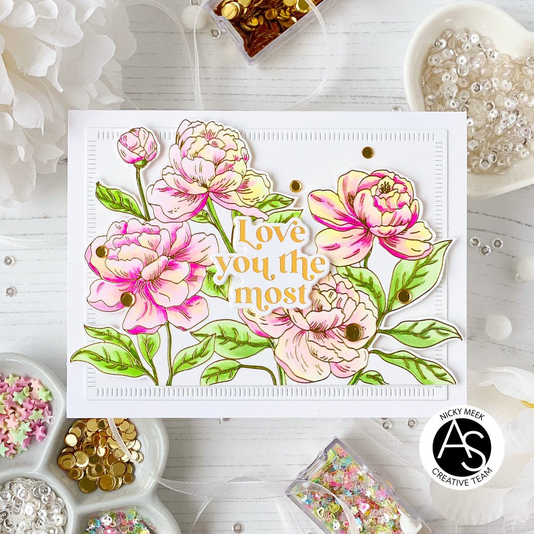 Alex Syberia Designs Peony Blossoms Press Plate Set - CraftSource Market: Craft Supplies & Kits Betterpress