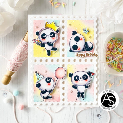 Alex Syberia Designs Postage Stamps Stencil - CraftSource Market: Craft Supplies & Kits Papercraft > Stencils