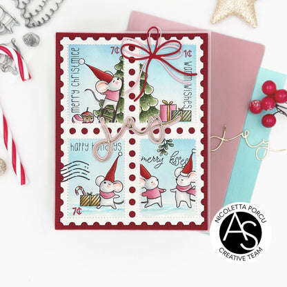 Alex Syberia Designs Postage Stamps Stencil - CraftSource Market: Craft Supplies & Kits Papercraft > Stencils
