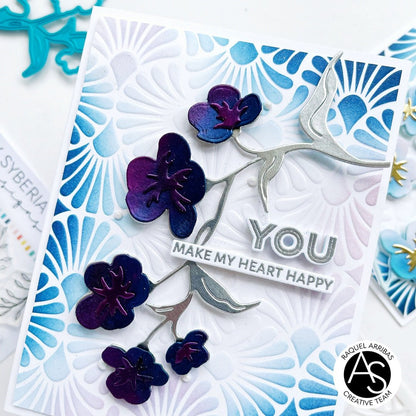 Alex Syberia Designs Pureland Fan Stencil - CraftSource Market: Craft Supplies & Kits Papercraft > Stencils