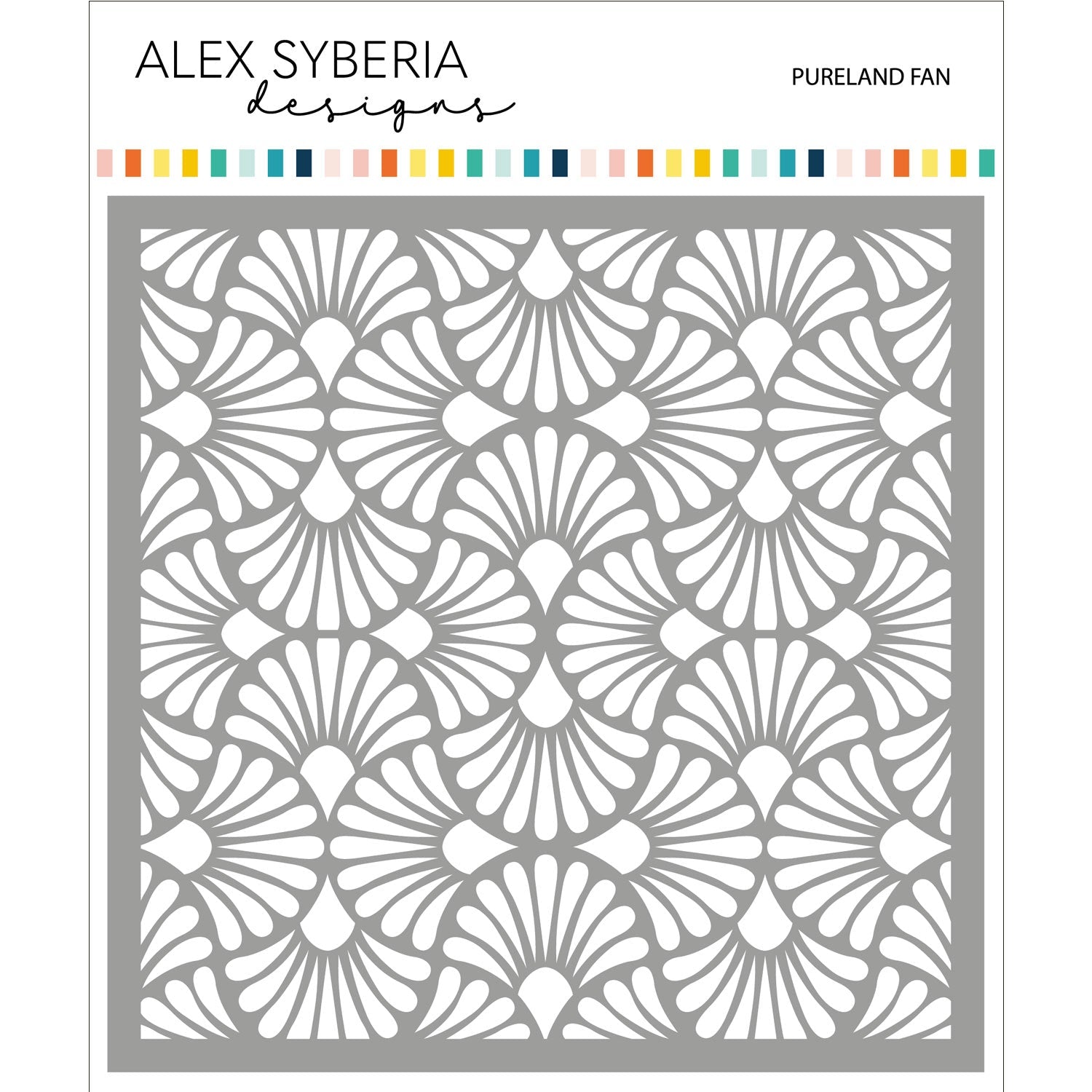 Alex Syberia Designs Pureland Fan Stencil - CraftSource Market: Craft Supplies & Kits Papercraft > Stencils