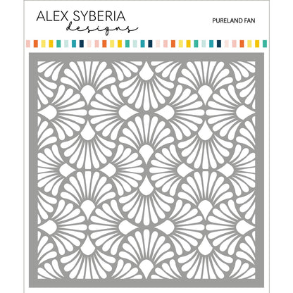 Alex Syberia Designs Pureland Fan Stencil - CraftSource Market: Craft Supplies & Kits Papercraft > Stencils