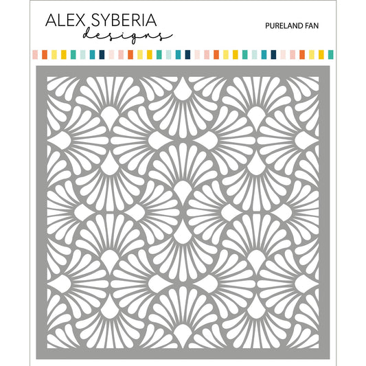 Alex Syberia Designs Pureland Fan Stencil - CraftSource Market: Craft Supplies & Kits Papercraft > Stencils