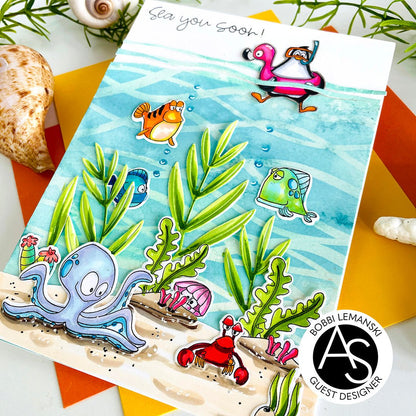 Alex Syberia Designs Seaside Swirls Stencil - CraftSource Market: Craft Supplies & Kits Papercraft > Stencils