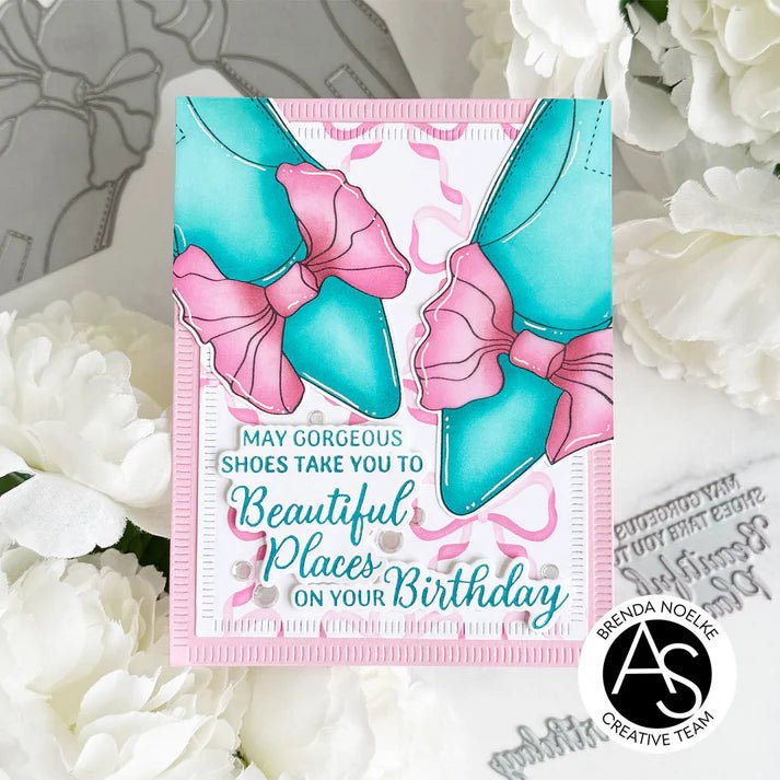 Alex Syberia Designs Shoes Sentiments Press Plate & Die Set - CraftSource Market: Craft Supplies & Kits Papercraft > Dies > Metal Cutting Dies