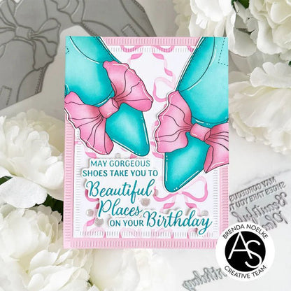 Alex Syberia Designs Shoes Sentiments Press Plate & Die Set - CraftSource Market: Craft Supplies & Kits Papercraft > Dies > Metal Cutting Dies