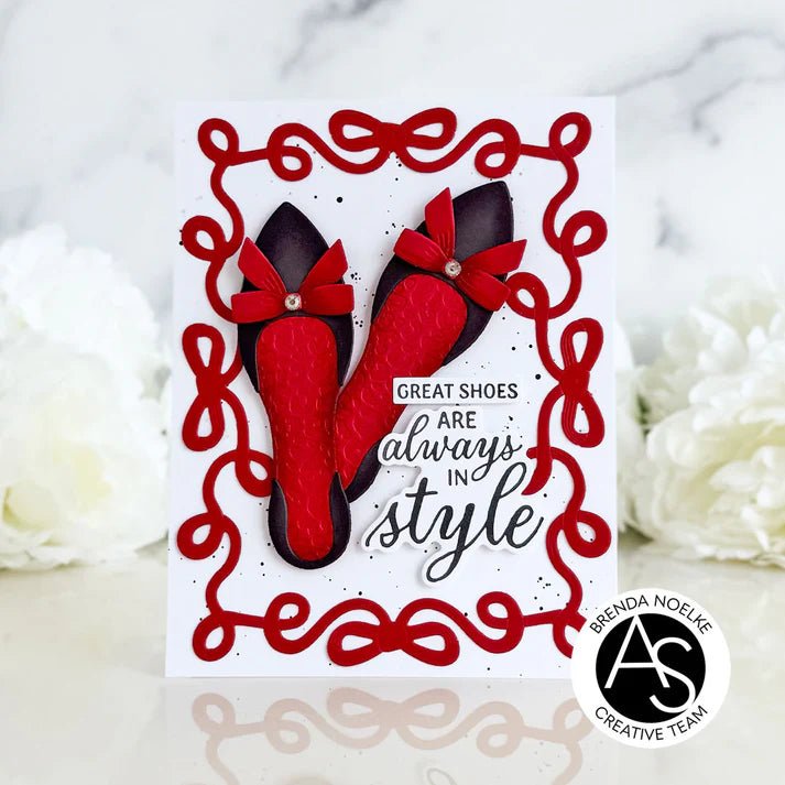 Alex Syberia Designs Shoes Sentiments Press Plate & Die Set - CraftSource Market: Craft Supplies & Kits Papercraft > Dies > Metal Cutting Dies