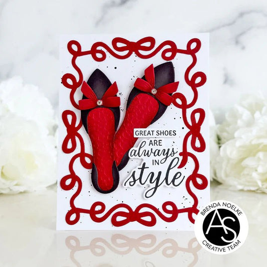 Alex Syberia Designs Shoes Sentiments Press Plate & Die Set - CraftSource Market: Craft Supplies & Kits Papercraft > Dies > Metal Cutting Dies