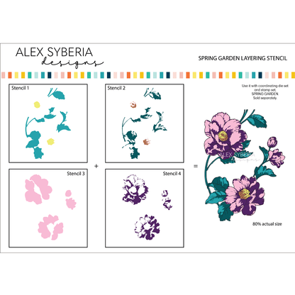 Alex Syberia Designs Spring Garden Layering Stencil Set - CraftSource Market: Craft Supplies & Kits Papercraft > Stencils