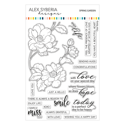 Alex Syberia Designs Spring Garden Stamp Set - CraftSource Market: Craft Supplies & Kits Papercraft > Stamps > Photopolymer Stamps
