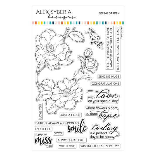 Alex Syberia Designs Spring Garden Stamp Set - CraftSource Market: Craft Supplies & Kits Papercraft > Stamps > Photopolymer Stamps