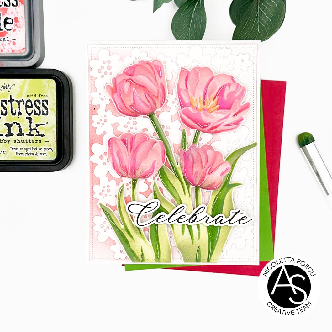 Alex Syberia Designs Spring Tulips Stencil Set - CraftSource Market: Craft Supplies & Kits Papercraft > Stencils