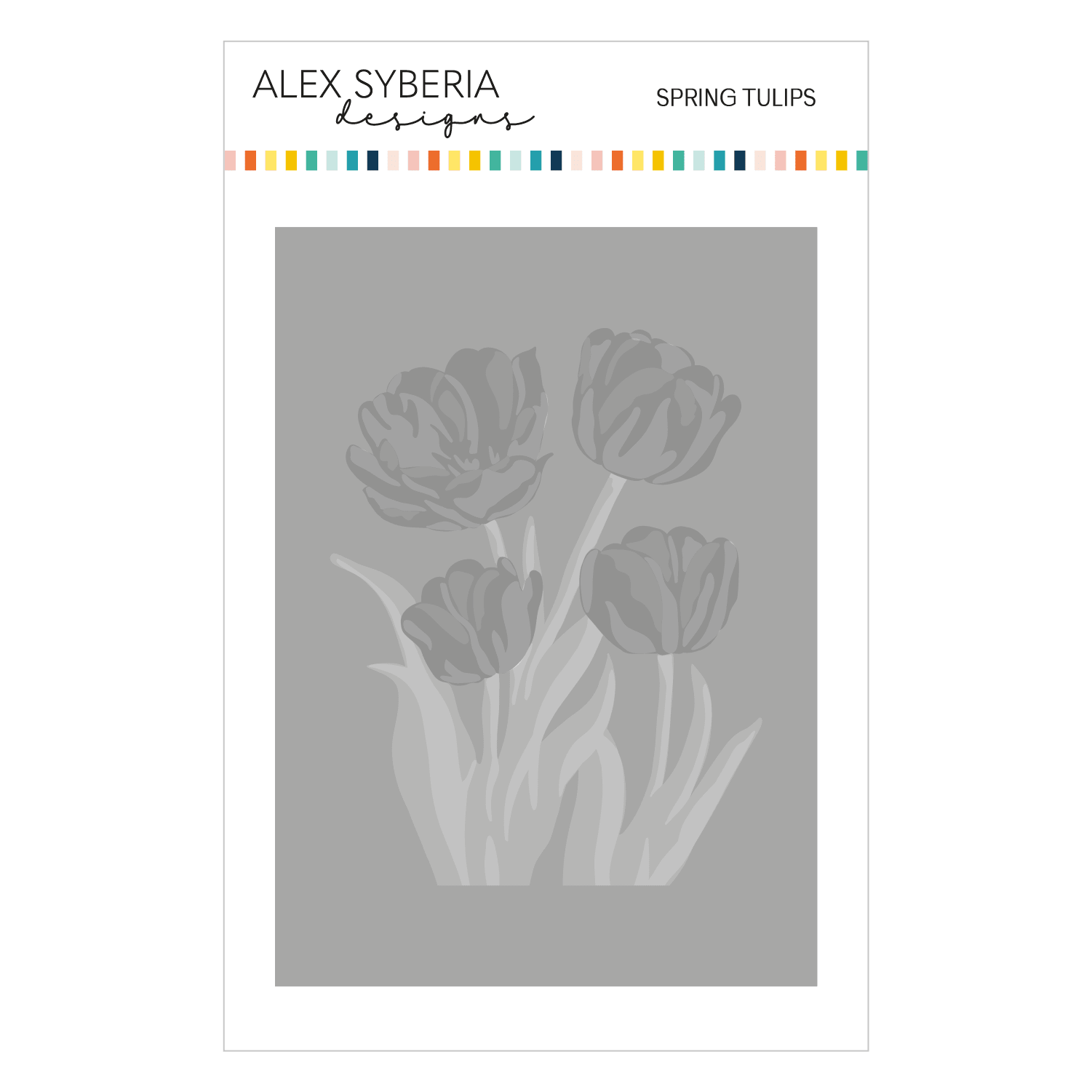 Alex Syberia Designs Spring Tulips Stencil Set - CraftSource Market: Craft Supplies & Kits Papercraft > Stencils