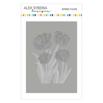 Alex Syberia Designs Spring Tulips Stencil Set - CraftSource Market: Craft Supplies & Kits Papercraft > Stencils