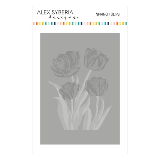 Alex Syberia Designs Spring Tulips Stencil Set - CraftSource Market: Craft Supplies & Kits Papercraft > Stencils
