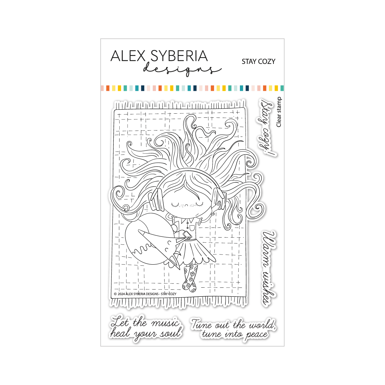 Alex Syberia Designs Stay Cozy Stamp Set - CraftSource Market: Craft Supplies & Kits Papercraft > Stamps > Photopolymer Stamps