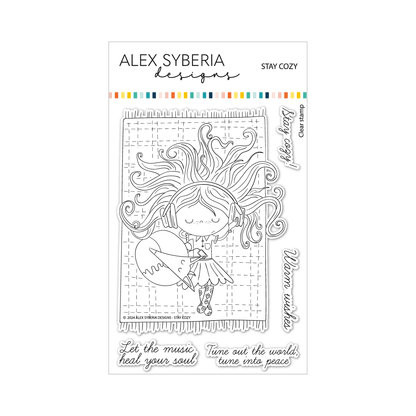 Alex Syberia Designs Stay Cozy Stamp Set - CraftSource Market: Craft Supplies & Kits Papercraft > Stamps > Photopolymer Stamps