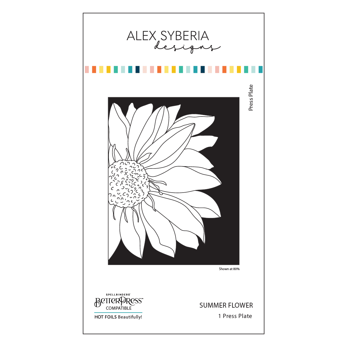 Alex Syberia Designs Summer Flower Press Plate - CraftSource Market: Craft Supplies & Kits Betterpress