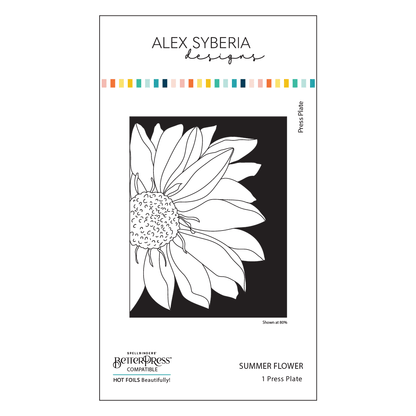 Alex Syberia Designs Summer Flower Press Plate - CraftSource Market: Craft Supplies & Kits Betterpress