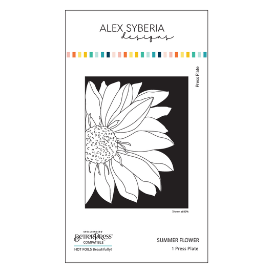 Alex Syberia Designs Summer Flower Press Plate - CraftSource Market: Craft Supplies & Kits Betterpress
