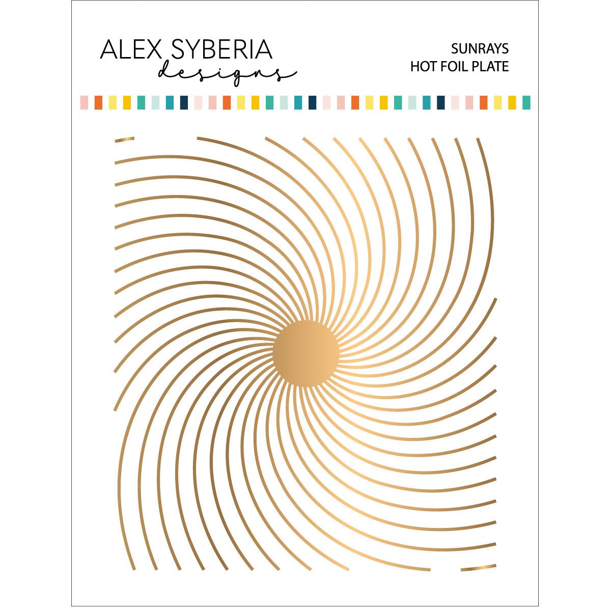 Alex Syberia Designs Sunrays Hot Foil Plate - CraftSource Market: Craft Supplies & Kits Foiling and Letterpress