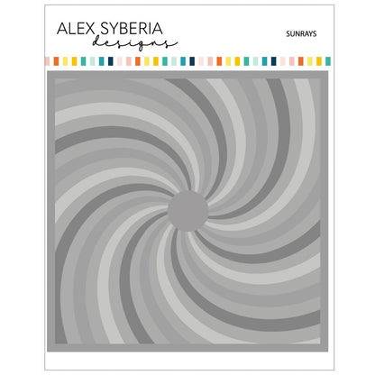 Alex Syberia Designs Sunrays Stencil Set (4pcs) - CraftSource Market: Craft Supplies & Kits Papercraft > Dies > Metal Cutting Dies