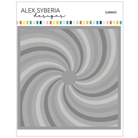 Alex Syberia Designs Sunrays Stencil Set (4pcs) - CraftSource Market: Craft Supplies & Kits Papercraft > Dies > Metal Cutting Dies