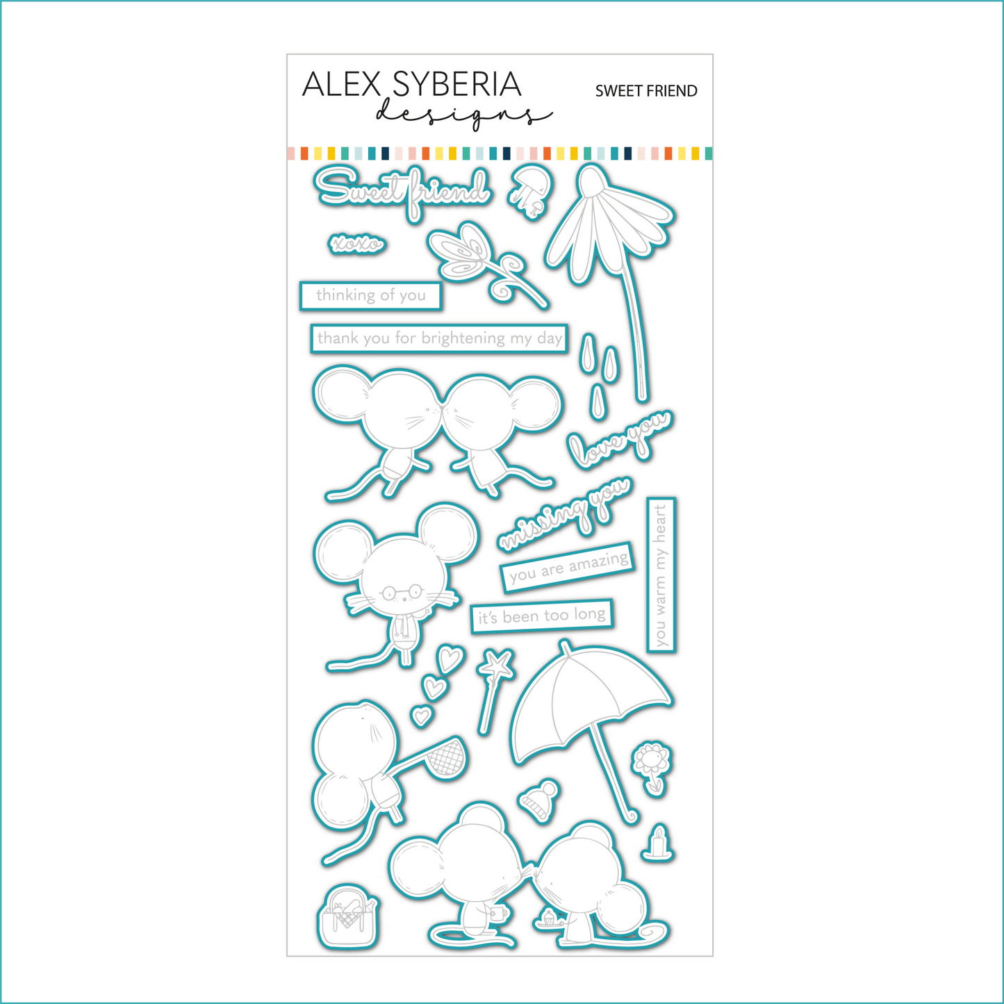 Alex Syberia Designs Sweet Friend Die Set - CraftSource Market: Craft Supplies & Kits Papercraft > Dies > Metal Cutting Dies