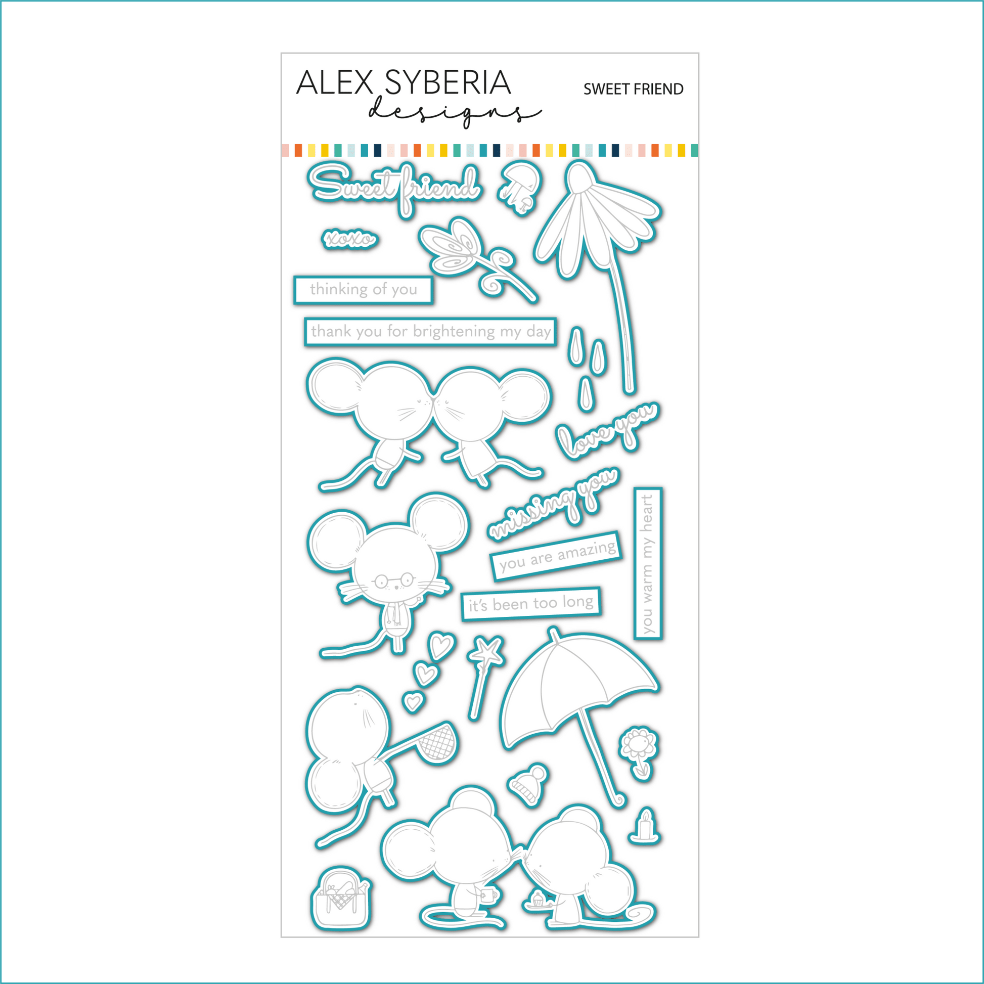 Alex Syberia Designs Sweet Friend Die Set - CraftSource Market: Craft Supplies & Kits Papercraft > Dies > Metal Cutting Dies