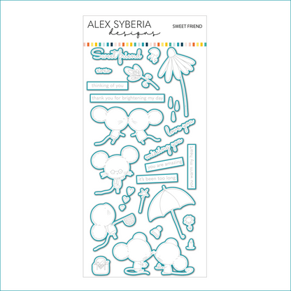Alex Syberia Designs Sweet Friend Die Set - CraftSource Market: Craft Supplies & Kits Papercraft > Dies > Metal Cutting Dies
