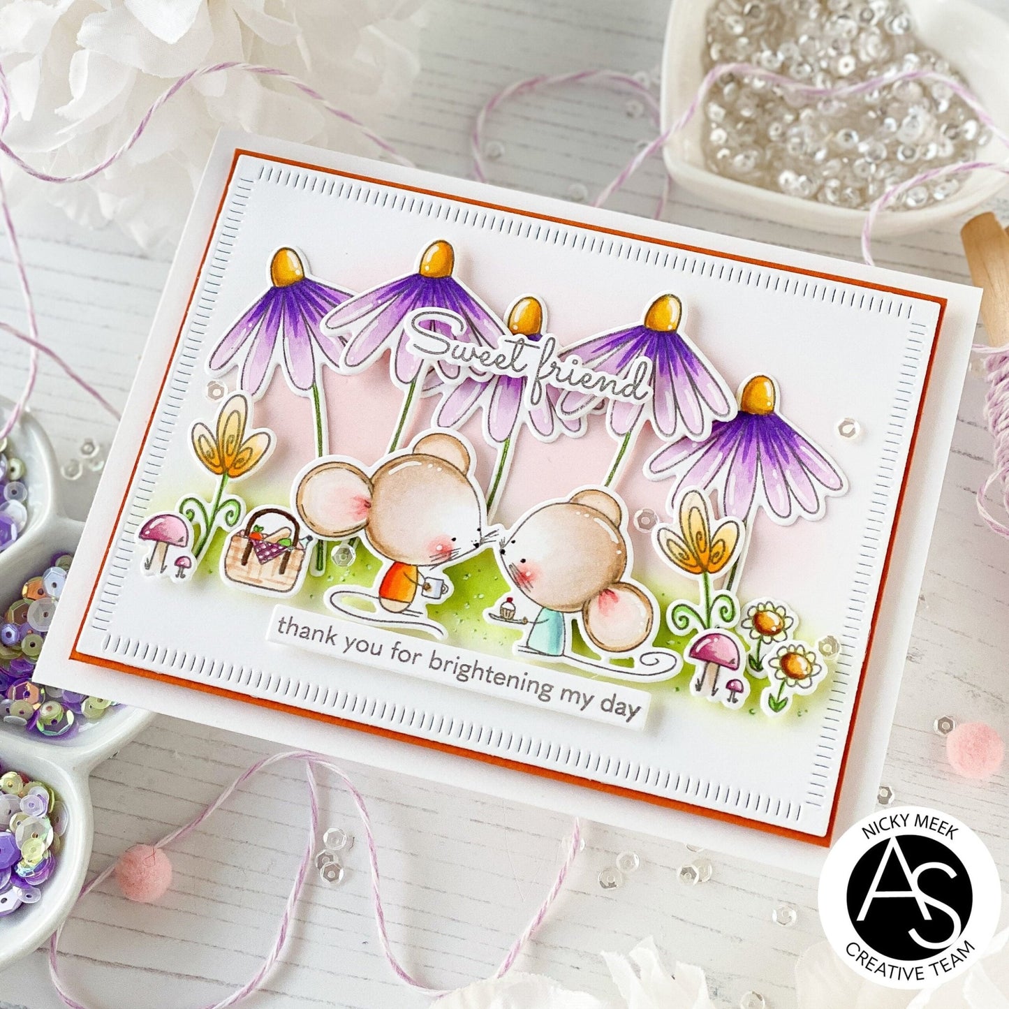 Alex Syberia Designs Sweet Friend Stamp Set - CraftSource Market: Craft Supplies & Kits Papercraft > Stamps > Photopolymer Stamps