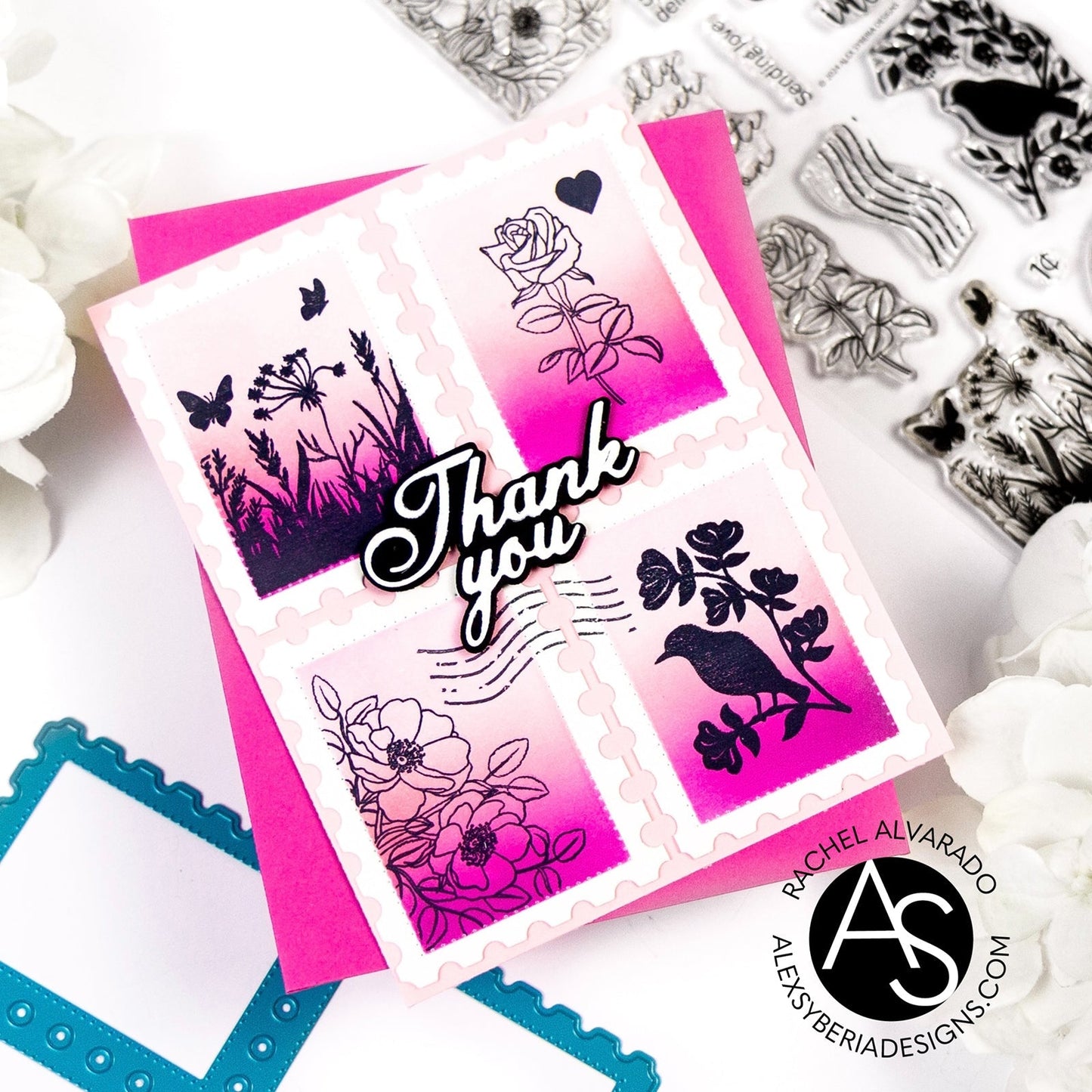 Alex Syberia Designs Thank You & Hello Die Set - CraftSource Market: Craft Supplies & Kits Papercraft > Dies > Metal Cutting Dies