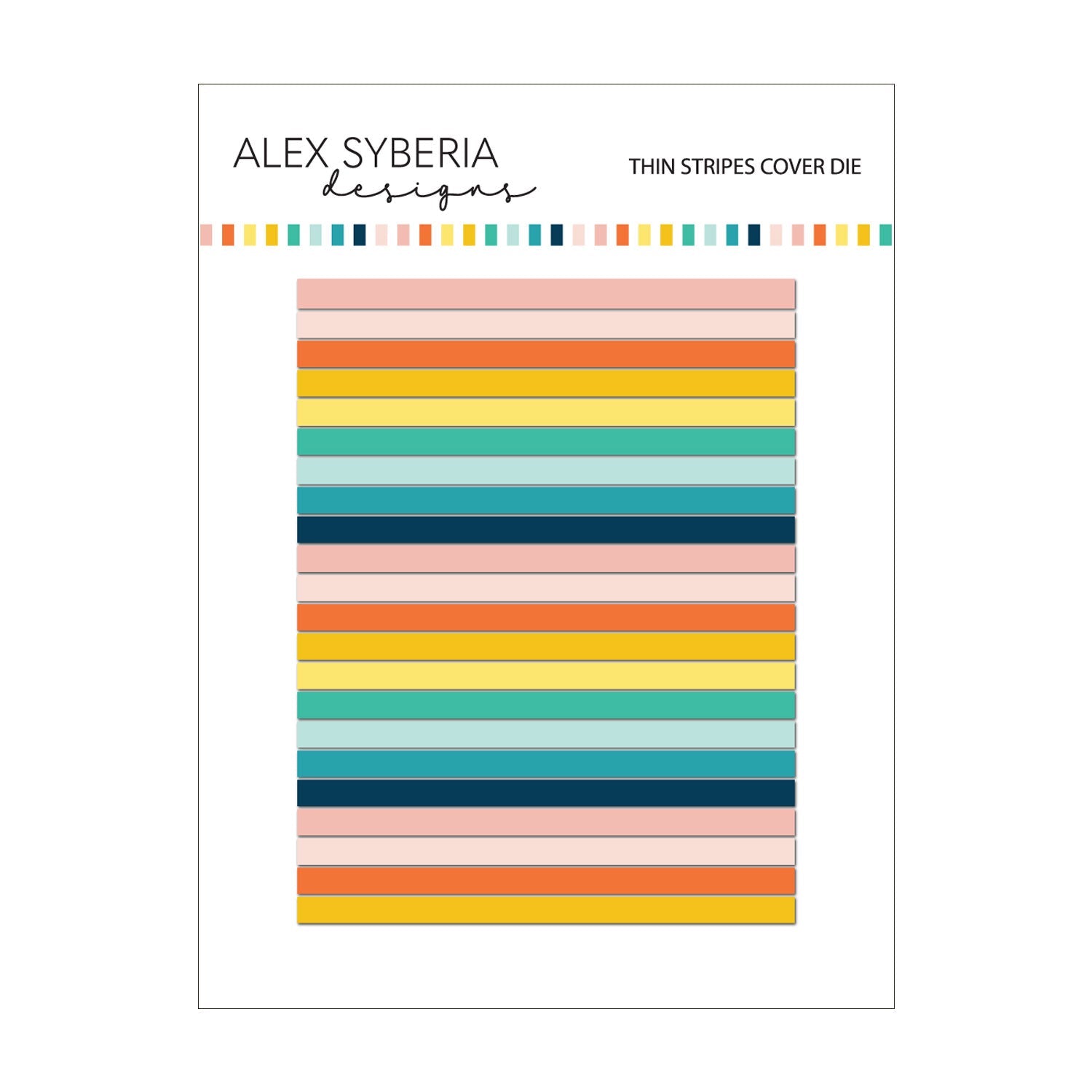 Alex Syberia Designs Thin Stripes Cover Die - CraftSource Market: Craft Supplies & Kits Papercraft > Dies > Metal Cutting Dies