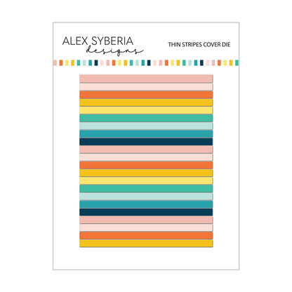 Alex Syberia Designs Thin Stripes Cover Die - CraftSource Market: Craft Supplies & Kits Papercraft > Dies > Metal Cutting Dies