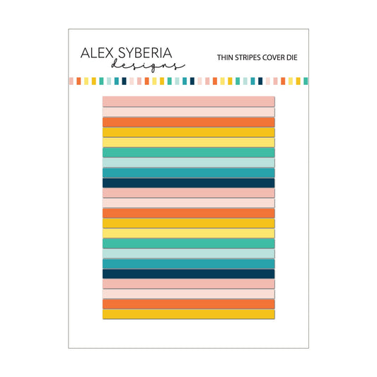 Alex Syberia Designs Thin Stripes Cover Die - CraftSource Market: Craft Supplies & Kits Papercraft > Dies > Metal Cutting Dies