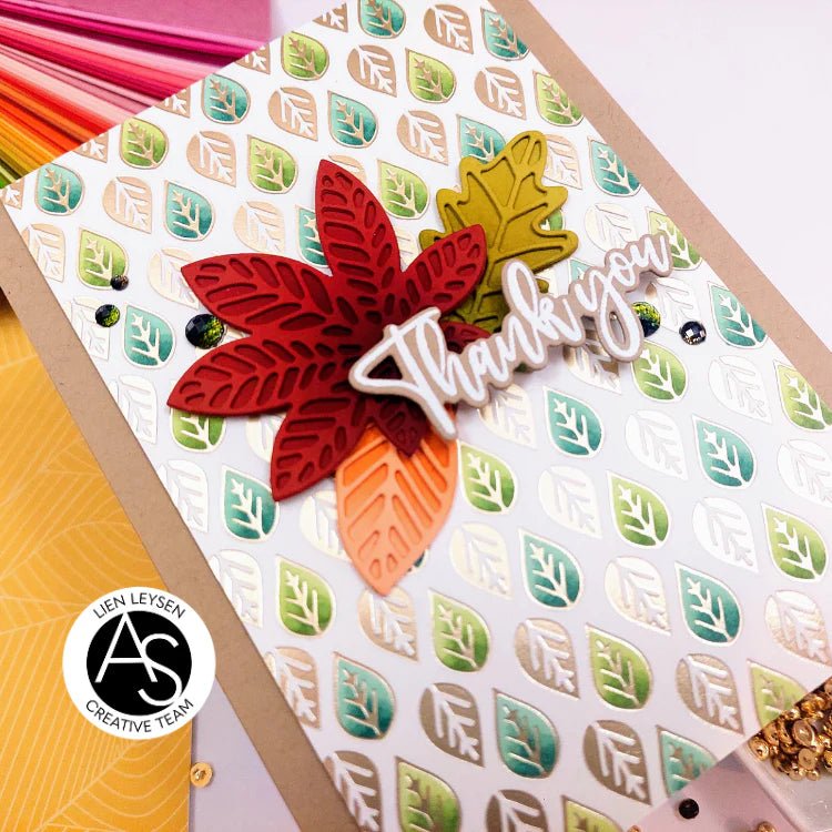 Alex Syberia Designs Tiny Autumn Leaves Hot Foil Plate - CraftSource Market: Craft Supplies & Kits Foiling and Letterpress