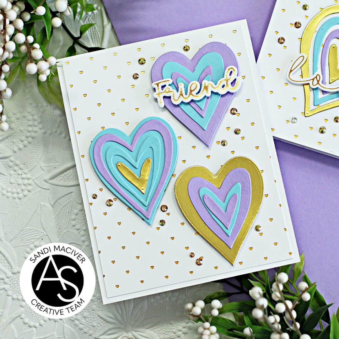 Alex Syberia Designs Tiny Hearts Hot Foil Plate - CraftSource Market: Craft Supplies & Kits Foiling and Letterpress